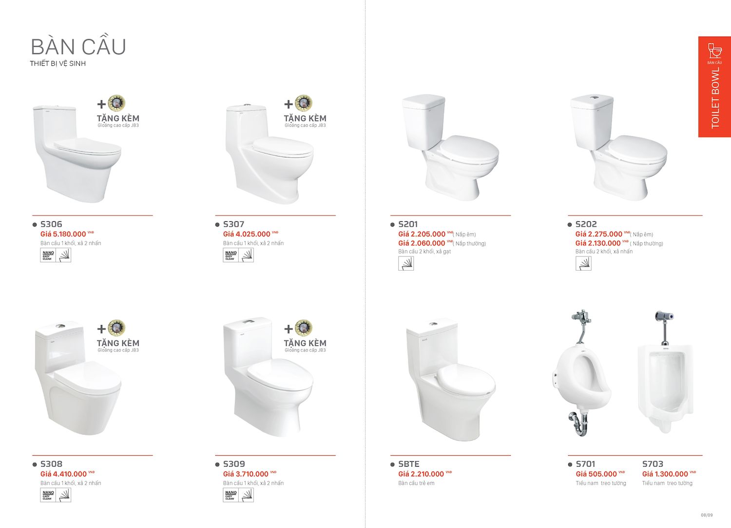 Thiết bị vệ sinh SANFI Catalogue và bảng giá mới nhất /Page 5